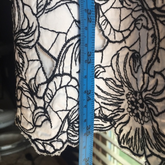 WHBM Strapless Embroidered White Cocktail Dress - Picture 5 of 8